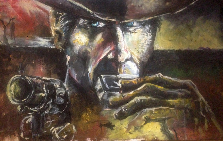 Cowboy Painting by Kujta Makolli