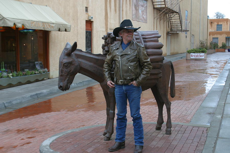 Cowboy Larry And His Burro Santa Fe New Mexico Painting By Imagery At Work