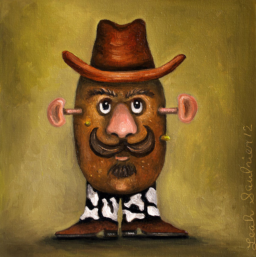 Cowboy Potato Head Painting by Leah Saulnier The Painting Maniac
