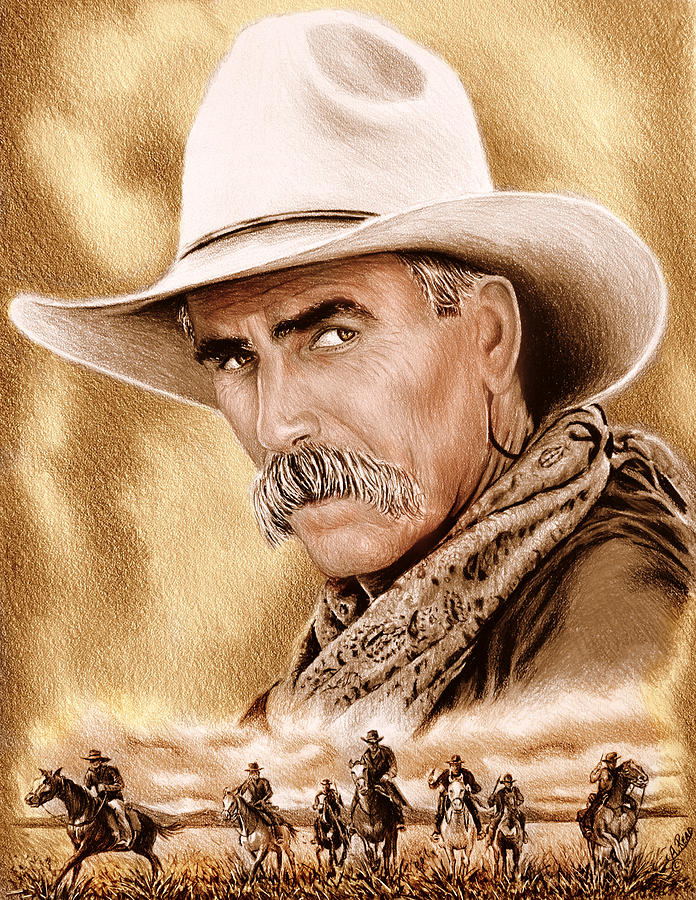 Cowboy sepia edit Painting by Andrew Read