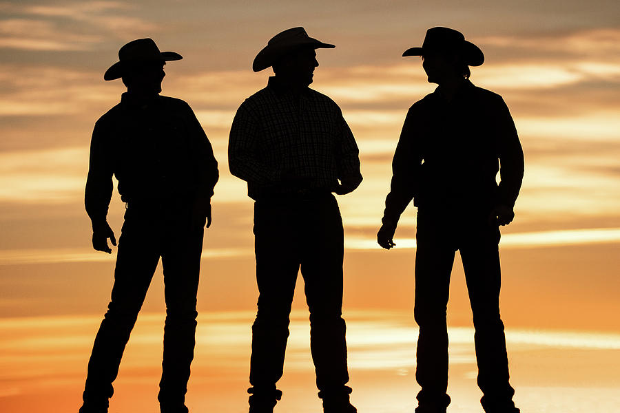 Cowboy Silhouette Photograph by Todd Klassy