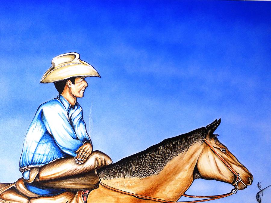 Cowboy Smoke Break Painting by Kem Himelright