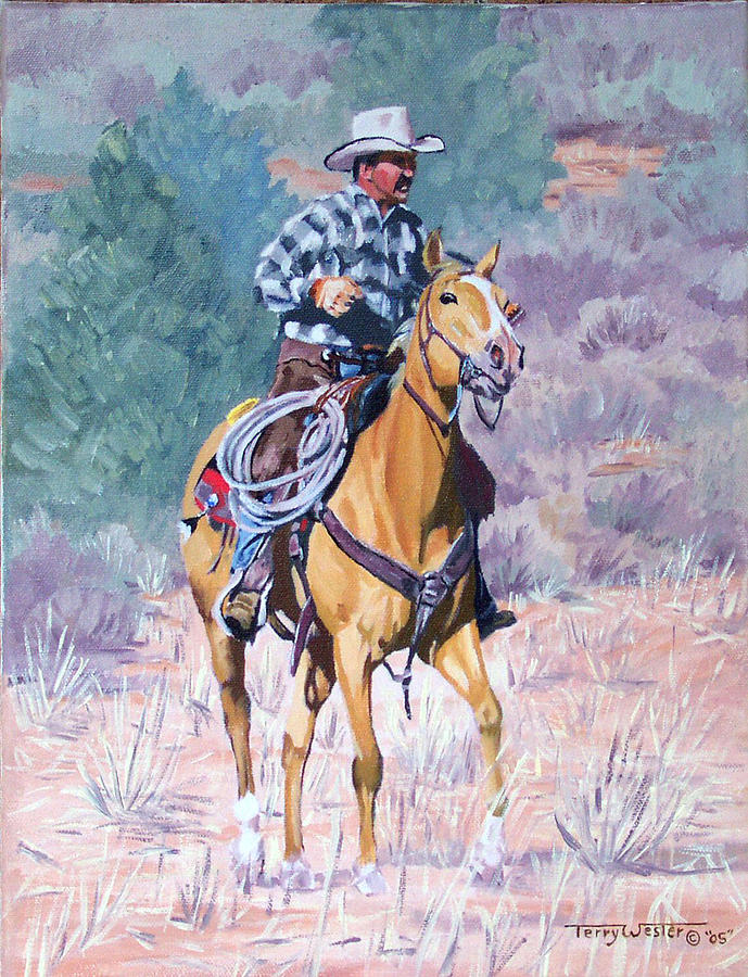 Cowboy Painting by Terry Wester - Fine Art America