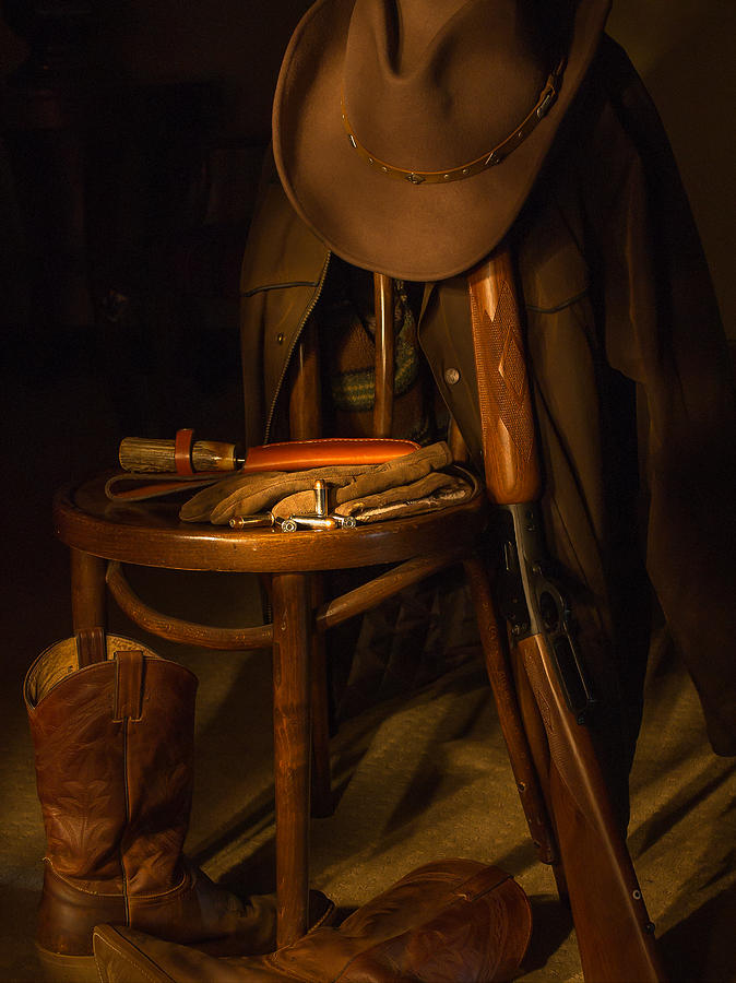 Boot Photograph - Cowboy Up by Mike Hendren