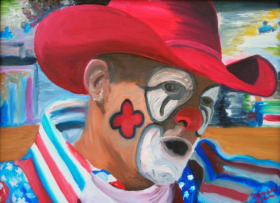 Rodeo Clown Painting - Cowboys Angel by Michael Lee