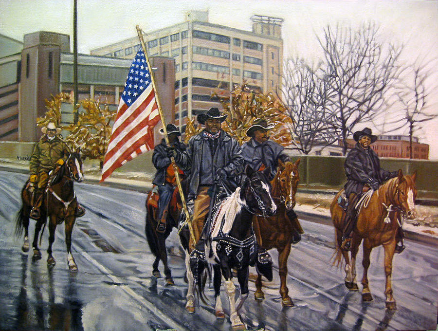 Horses Painting - Cowboys by Morris T Howard Horses Painting - Cowboys by Morris T Howard