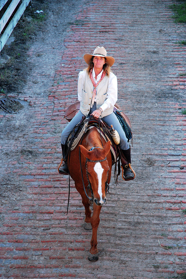 Cowgirl at Days End Photograph by James Kirkikis