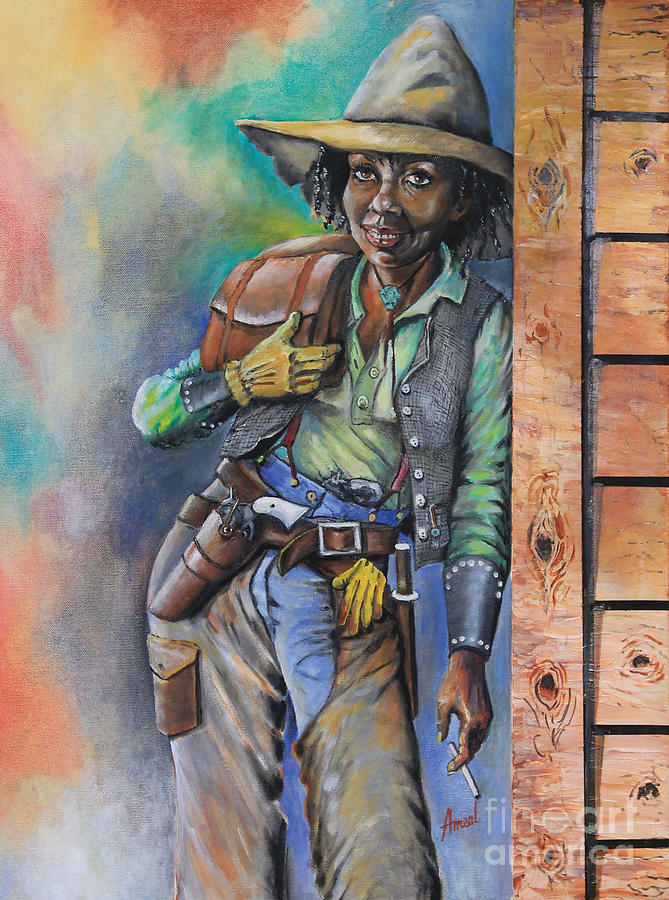 Cowgirl Beth Painting by George Ameal Wilson