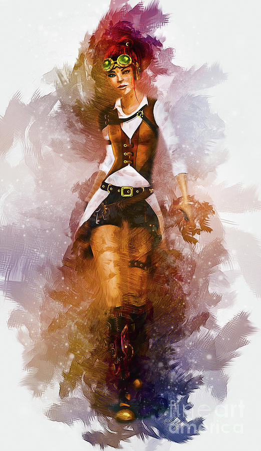 Boot Drawing - Cowgirl by Ian Mitchell