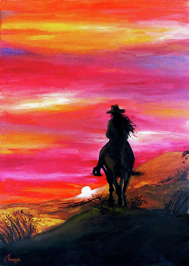 Neil Young Painting - Cowgirl In The Sand by Francesca Agostini