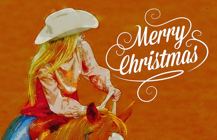 Cowgirl Merry Christmas Photograph By Alice Gipson