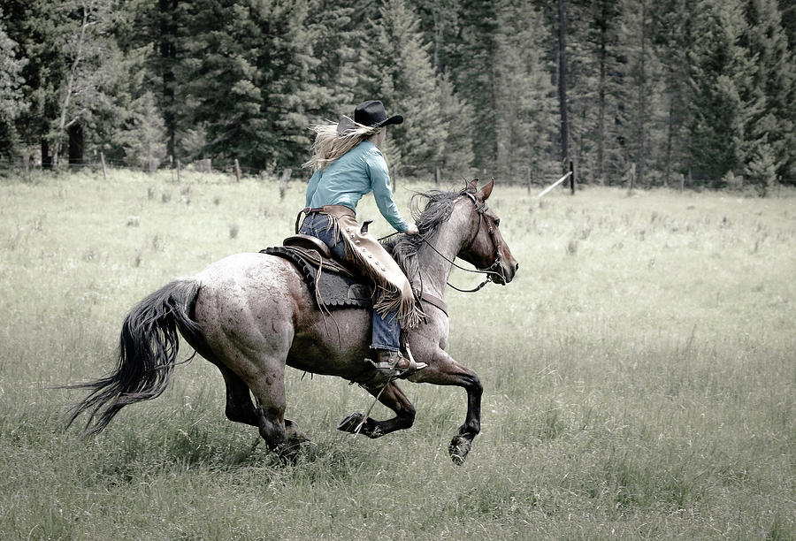 Cowgirls Blazing Saddle Photograph by Athena Mckinzie