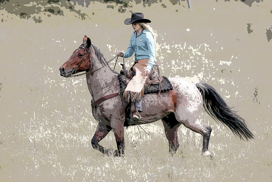 Cowgirls Ride IIi Photograph