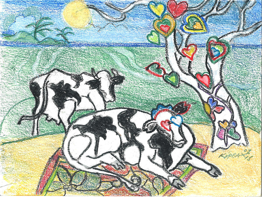 CowMed Drawing by Kippax Williams