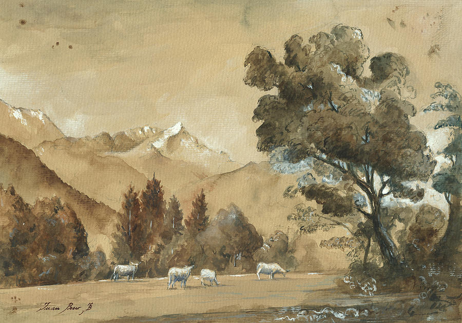 Germany Painting - Cows by Juan Bosco Germany Painting - Cows by Juan Bosco