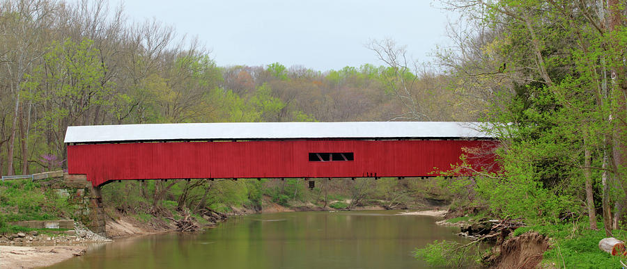 Cox Ford Covered Bridge - Sideview Photograph by Harold Rau