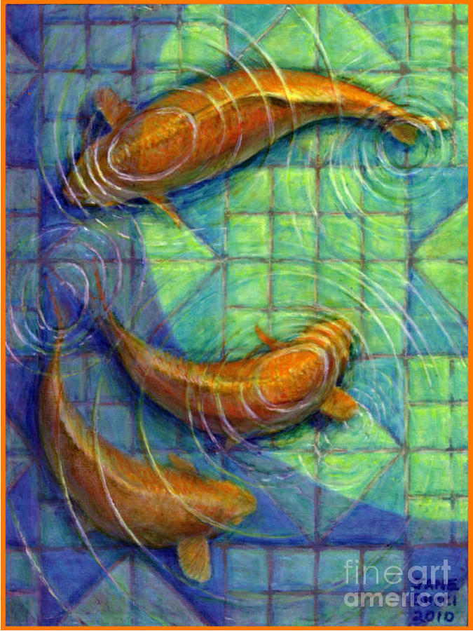 Coy Koi Painting by Jane Bucci