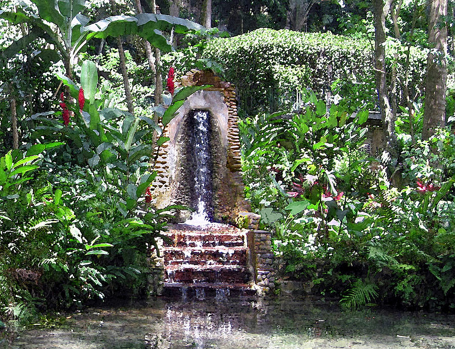 Coyaba Garden Ornamental Fountain Photograph by Cedric Hampton