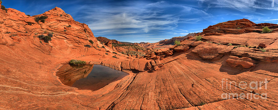 Coyote Buttes Pool Panorama Photograph by Adam Jewell