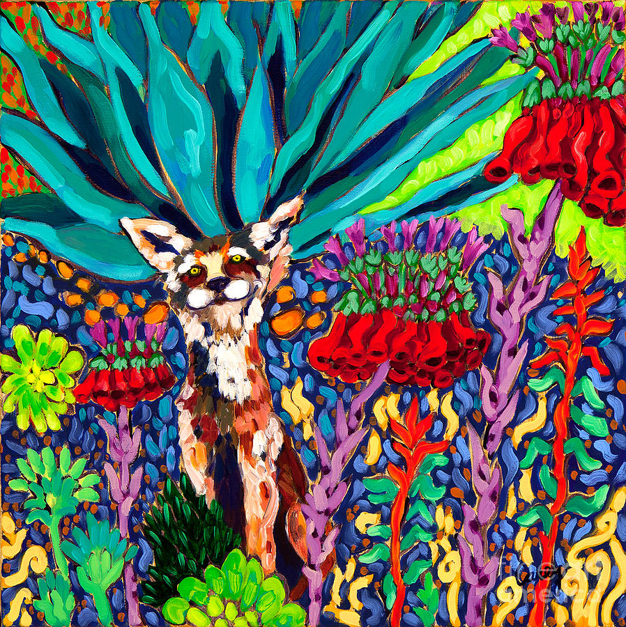 Flower Painting - Coyote Smile by Cathy Carey