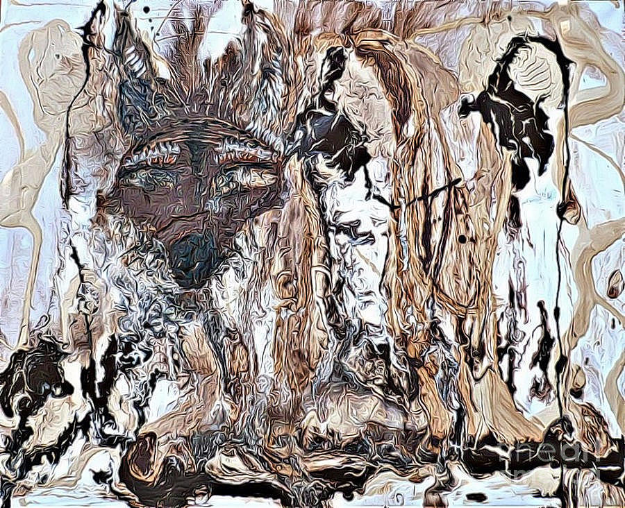 Coyote the Trickster Painting by REA Gallery