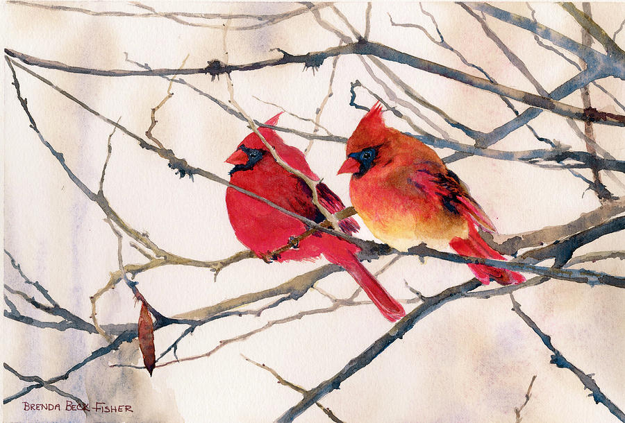 Cozy Couple Painting by Brenda Beck Fisher