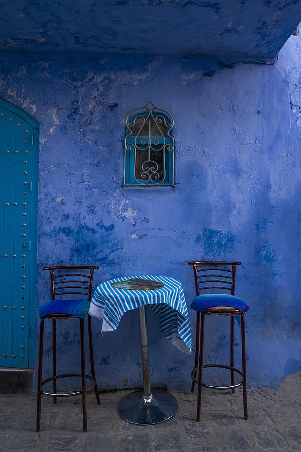 Cozy Table in Chefchaouen Photograph by Lindley Johnson