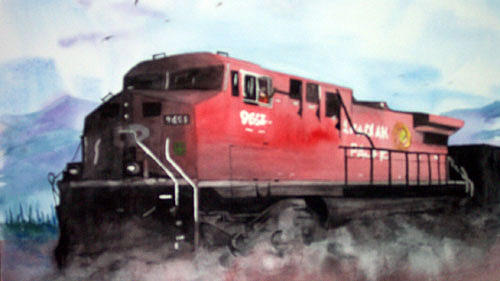 CP Rocky Mountain Coal Train Painting by Blaine Filthaut