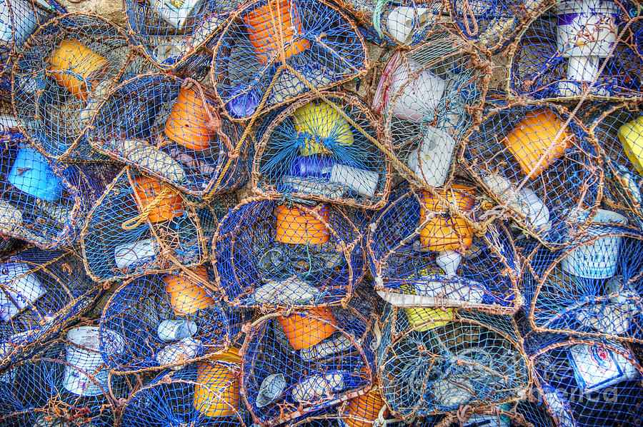 Crab and Lobster Pots on Quayside Photograph by David Birchall