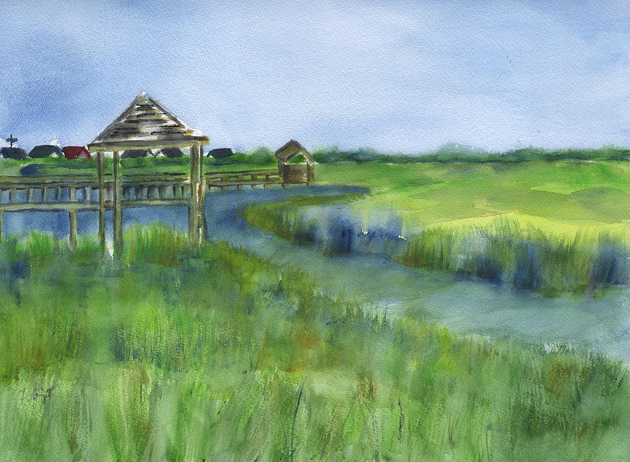 Crab Dock Pawleys Island Painting by Frank Bright