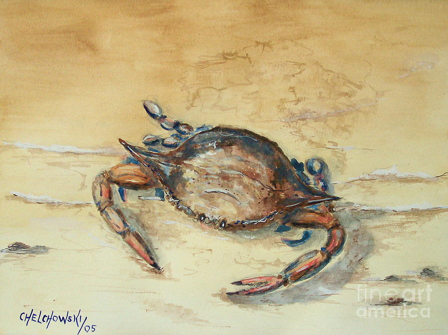 Crab Painting by Miroslaw  Chelchowski