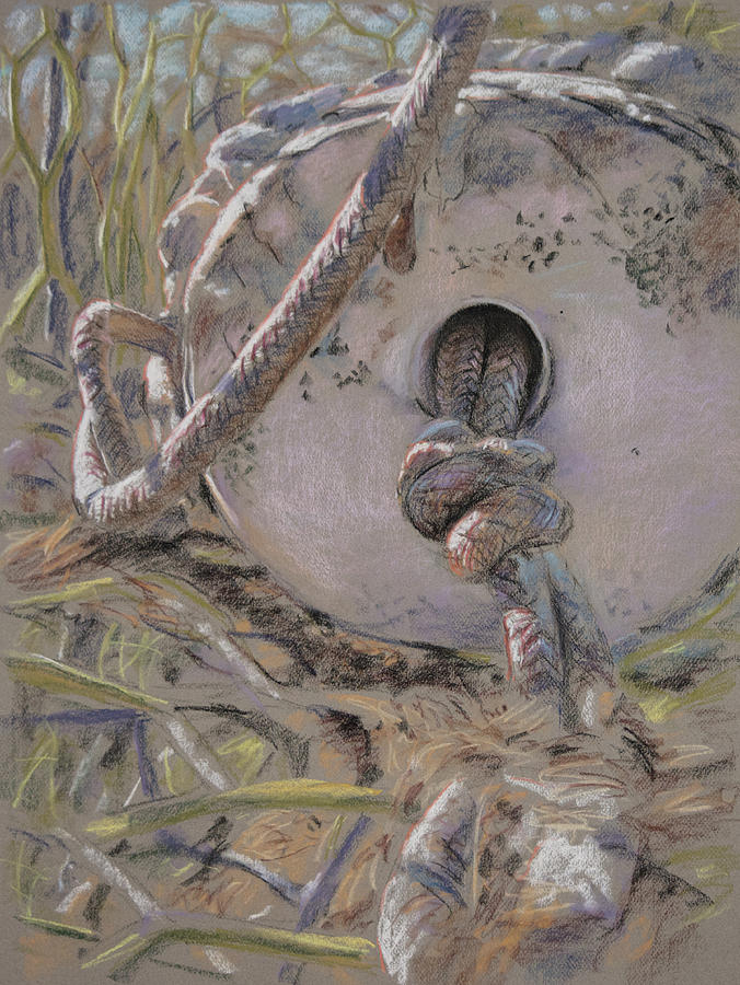 Nature Painting - Crab Pot Float by Christopher Reid