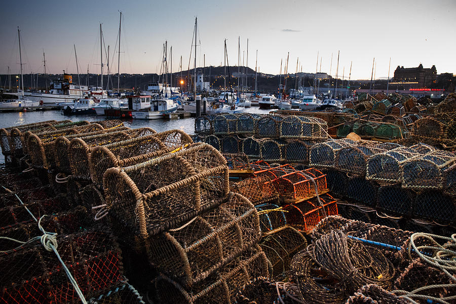 Boats Photograph - Crab pots by Paul Indigo Boats Photograph - Crab pots by Paul Indigo