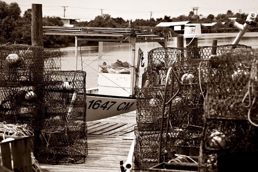 Crab Traps And Boat Photograph by Sven Brogren