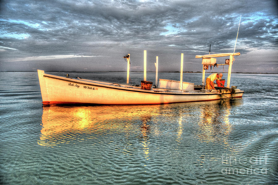 Crabbing Boat Beth Amy Smith Island, Maryland Photograph by Greg Hager