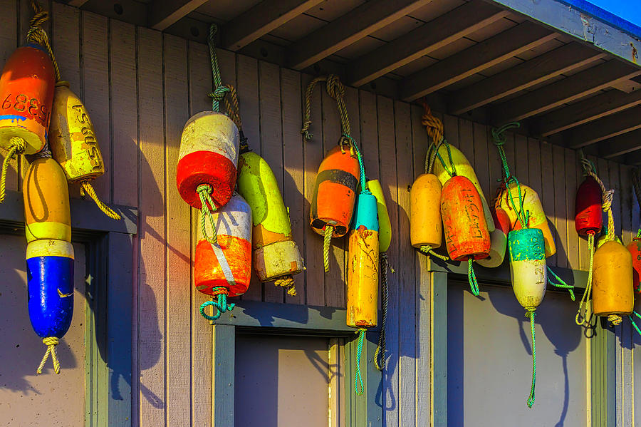 Still Life Photograph - Crabbing Buoys by Garry Gay