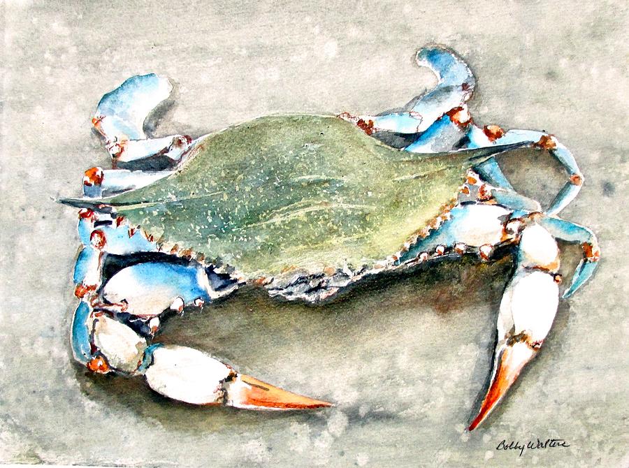 Crab Painting - Crabby Babby by Bobby Walters
