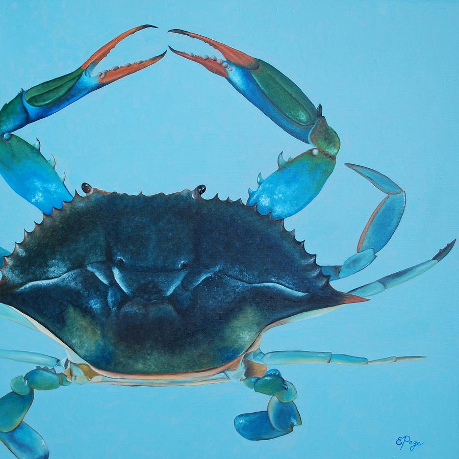 Crabby Painting by Emily Page