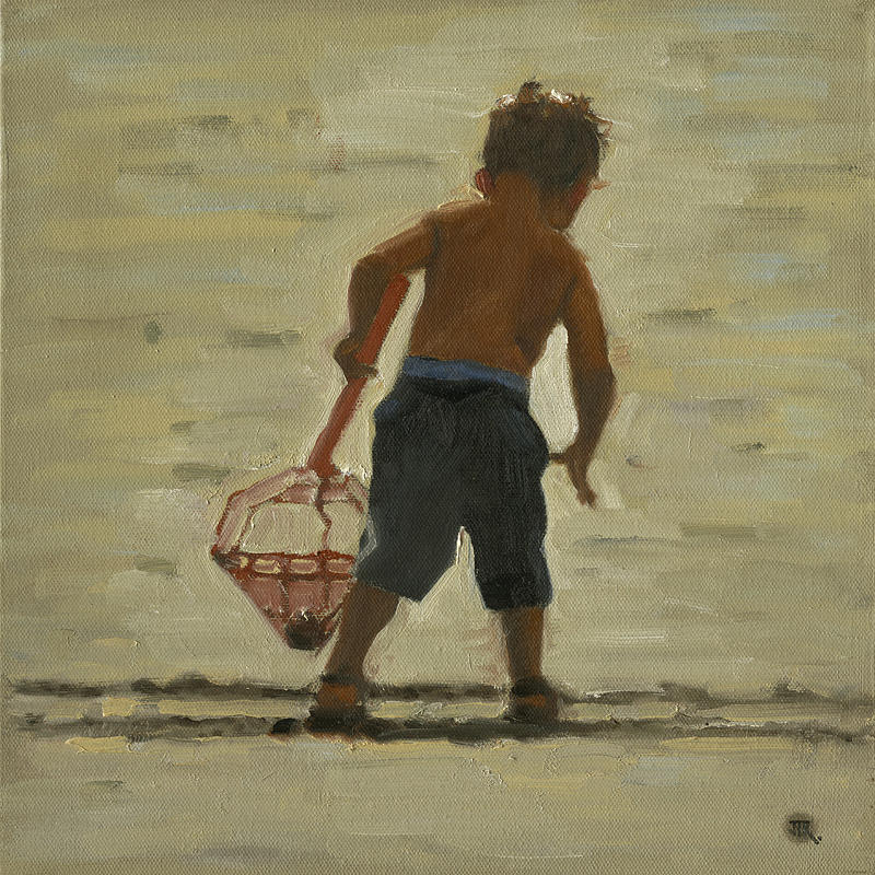Crabin At The Beach Painting by John Reynolds