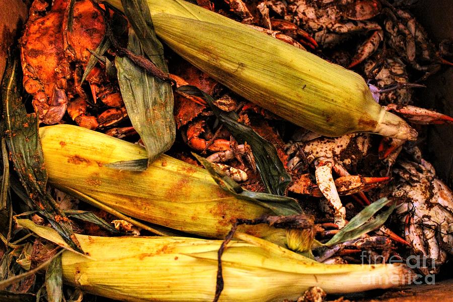 Crabs And Corn On The Cob Photograph by Paulette Thomas - Fine Art America