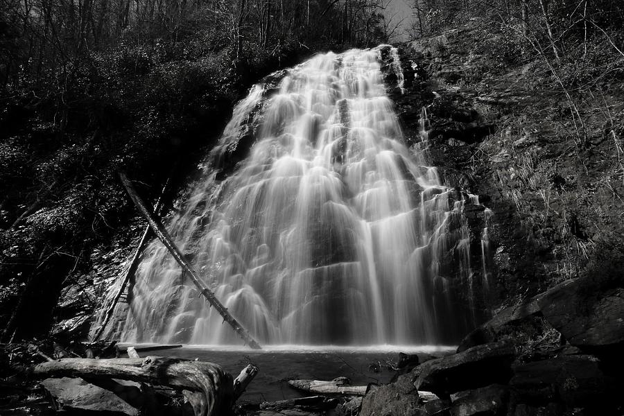 Crabtree Falls In Black And White Photograph by Carol Montoya
