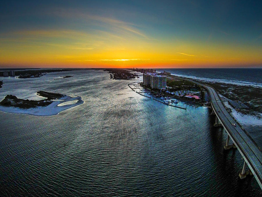 Crack of Dawn and the Wind Across the Water at Perdido Pass Photograph by Michael Thomas