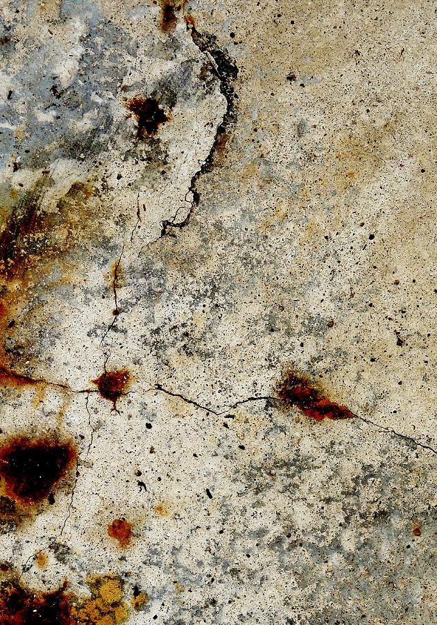 Cracked Concrete and Rust Abstract 1 Photograph by Denise Clark