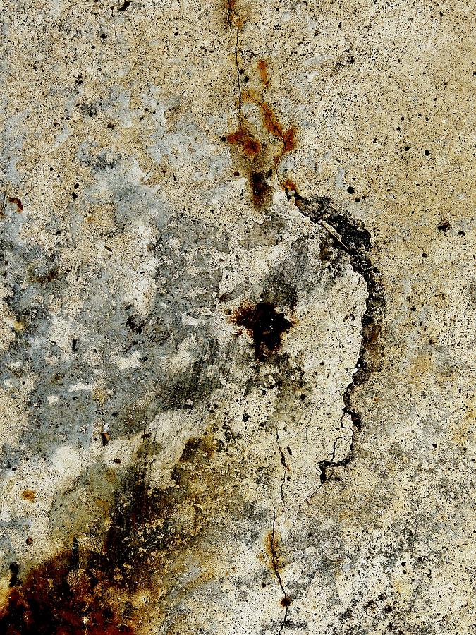 Cracked Concrete and Rust Abstract 3 Photograph by Denise Clark