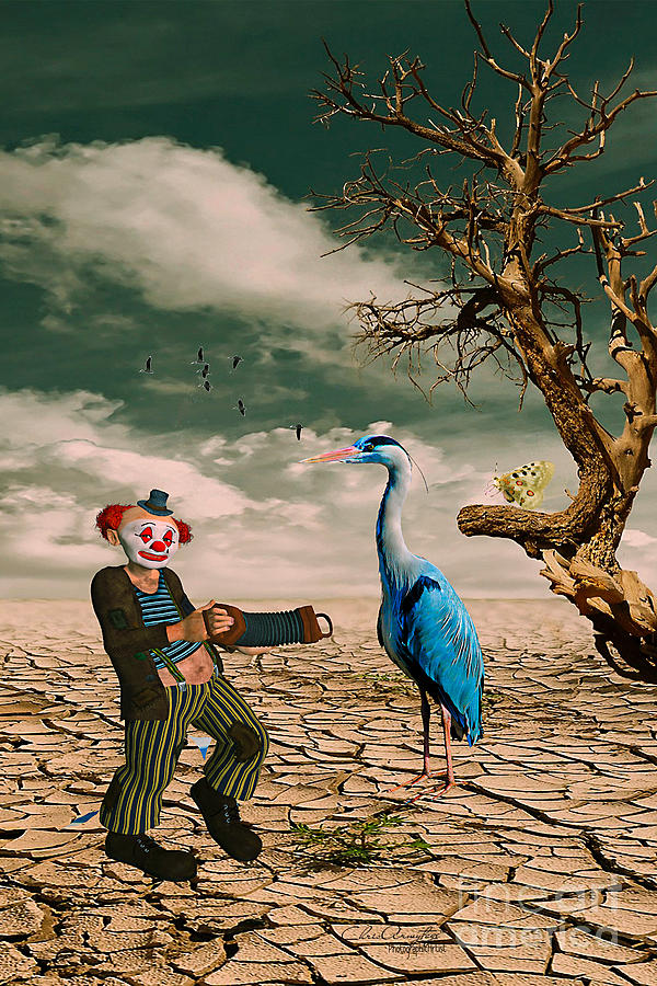 Cracked III - The Clown Digital Art by Chris Armytage