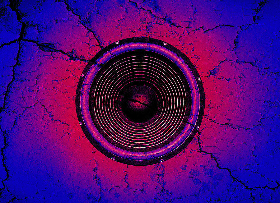 Cracked music speaker 2 Digital Art by Steve Ball