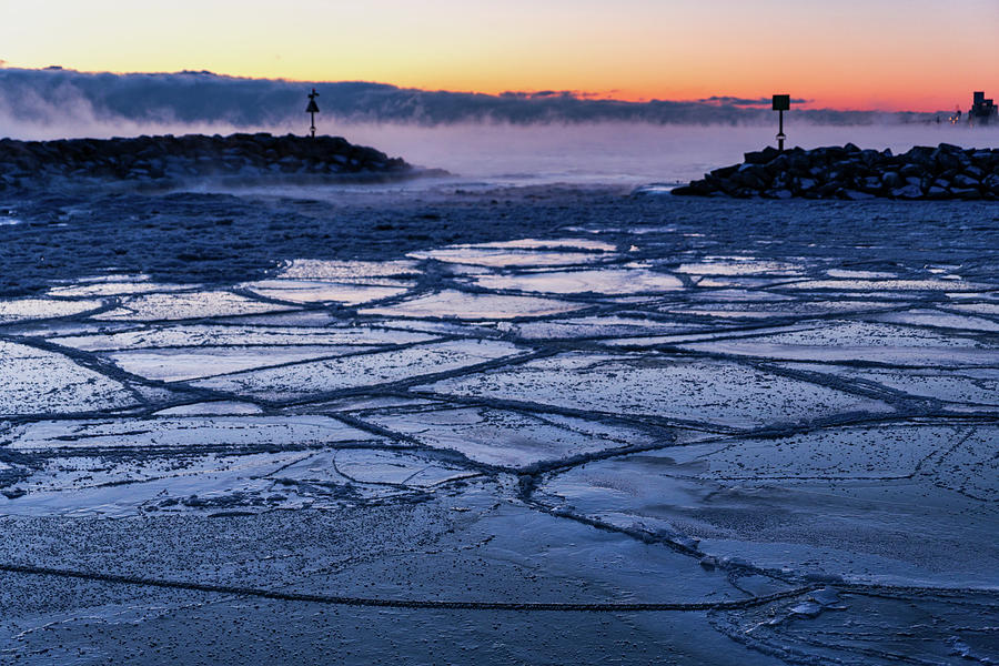 Lake Michigan Photograph - Cracked Water by CJ Schmit