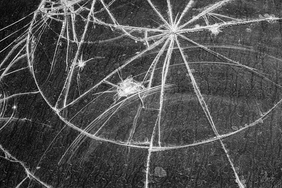 Cracked Windshield I BW Photograph by David Gordon