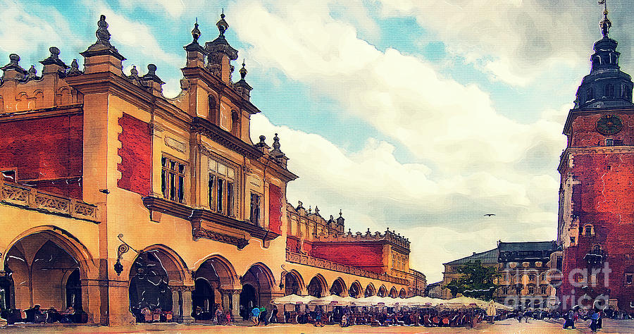 Cracow Main Square Old Town Painting