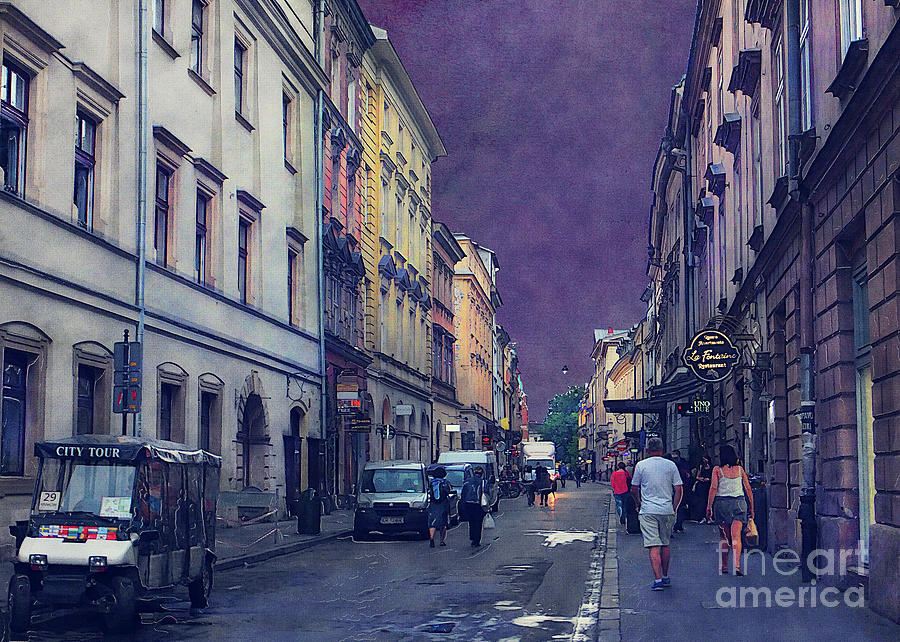 Cracow Slawkowska Street Digital Art